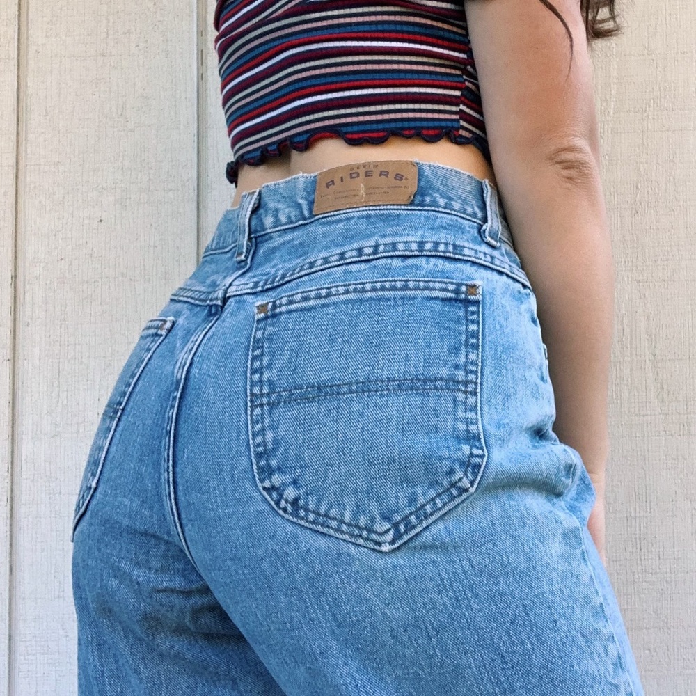 Vintage light wash mom jeans size 12